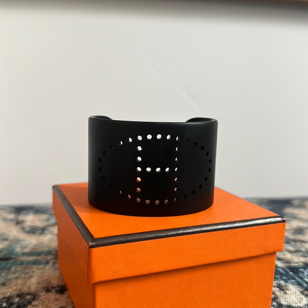 Hermes Black Cuff Bracelet